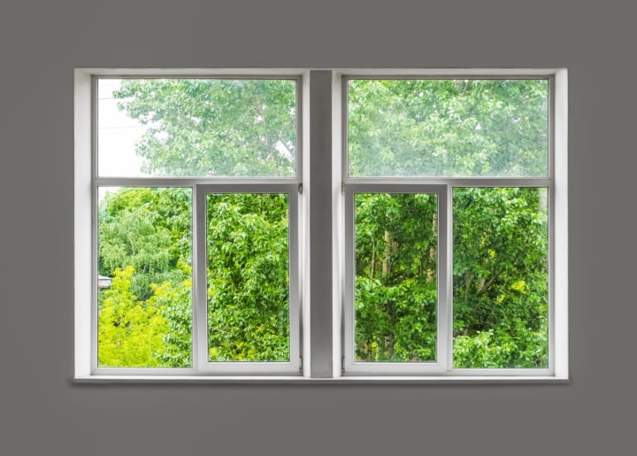 Window with green space outside