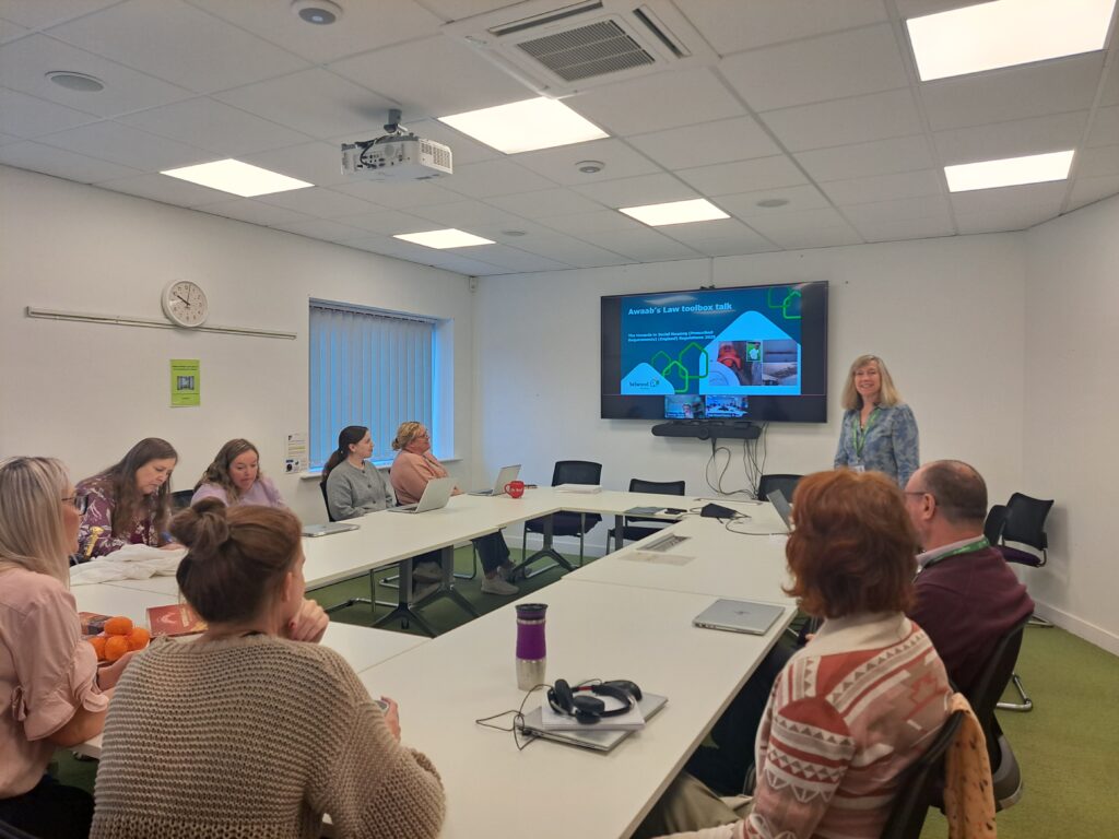 Selwood Housing staff in training session to prepare for Awaab's Law
