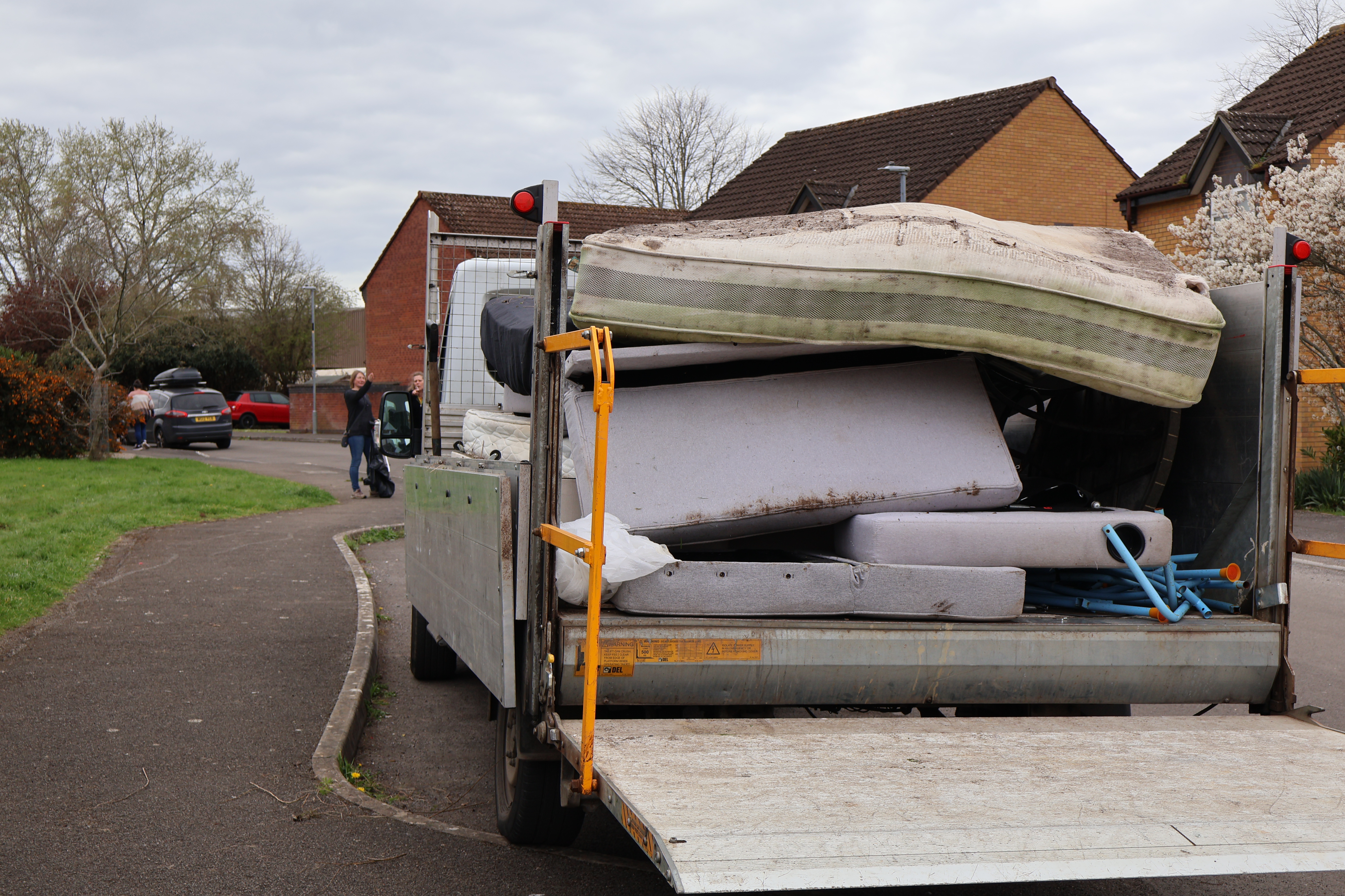 A Selwood Housing van loaded with items collected during an estate clearance