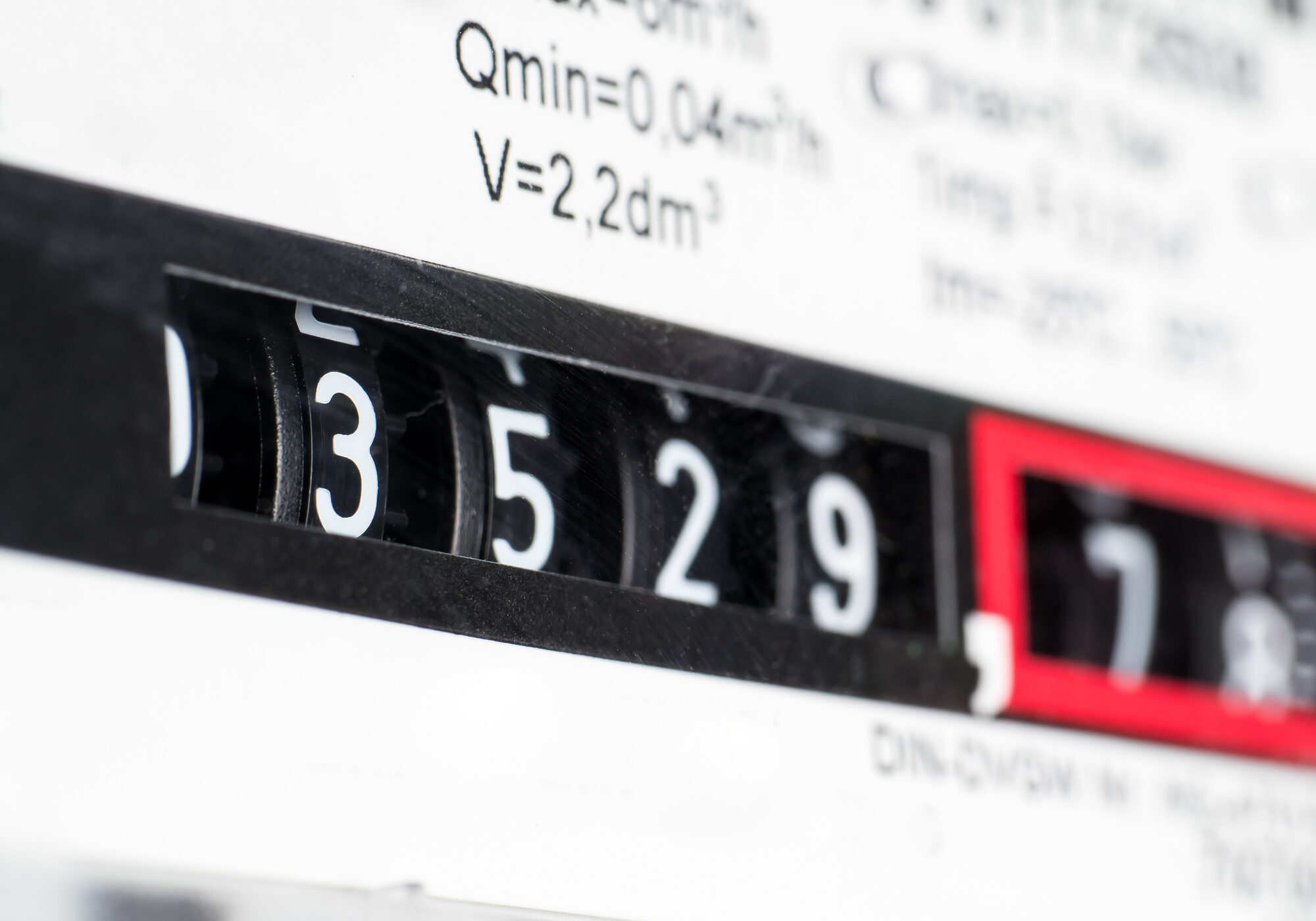 Close-up of a electric meter
